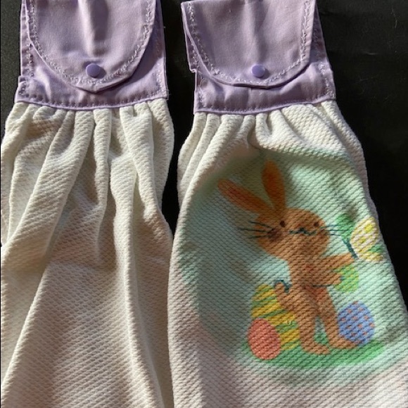 Easter Bunny Hanging Kitchen Towels, Set of 2 - Picture 1 of 1